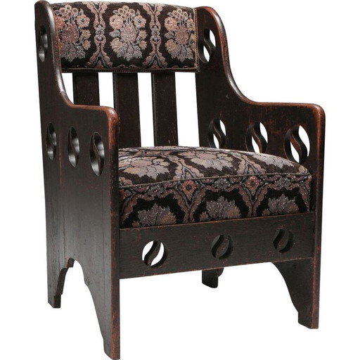 Fauteuil rustique moderniste vintage 1920s