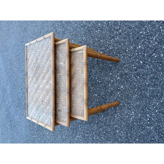 Image 1 of Tables gigognes en bambou vintage, 1970
