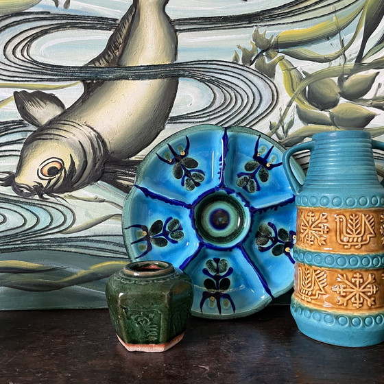 Image 1 of Bol Seveen Flora Faenza Gouda Ceramics