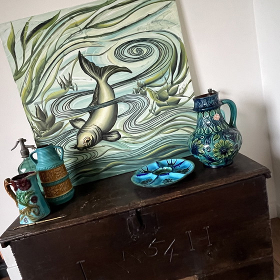 Image 1 of Bol Seveen Flora Faenza Gouda Ceramics