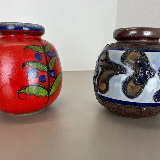 Image 1 of Paire de vases en céramique vintage de Scheurich, Allemagne, années 1970