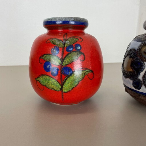 Paire de vases en céramique vintage de Scheurich, Allemagne, années 1970