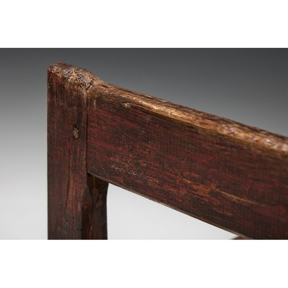 Image 1 of Banc vintage d'art populaire naïf, France