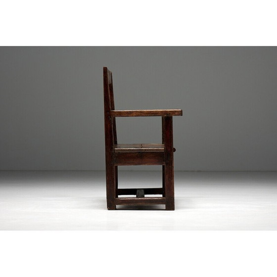 Image 1 of Banc vintage d'art populaire naïf, France