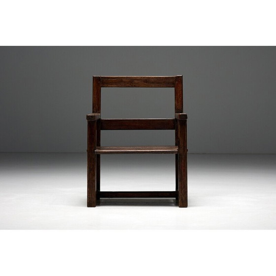 Image 1 of Banc vintage d'art populaire naïf, France