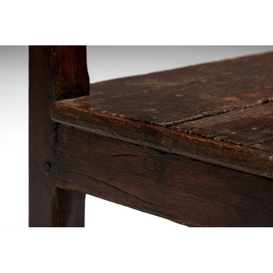 Image 1 of Banc vintage d'art populaire naïf, France