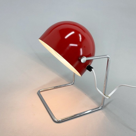 Image 1 of Lampe de table vintage en chrome et métal par Josef Hůrka pour Napako, 1960s.