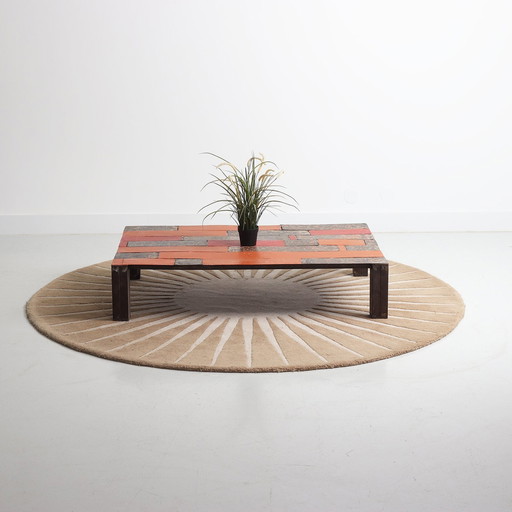 Table Basse Colorée Vintage en Métal