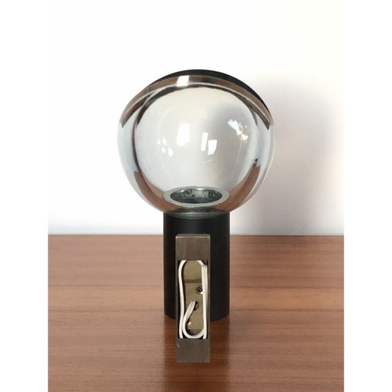 Image 1 of Applique vintage en verre Murano teinté gris par Flavio Poli, Italie 1960