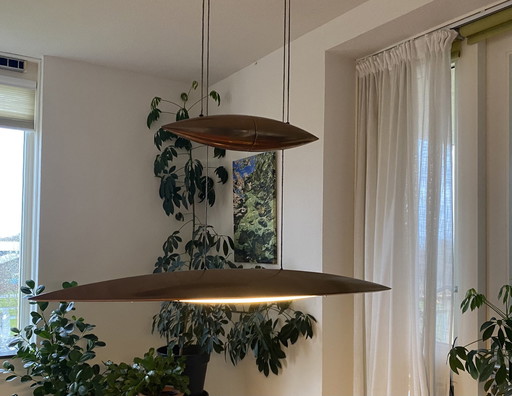 Lampe à suspension Tai Lang en bronze Tobias Grau