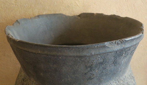 Pot de stockage ancien en faïence, Sénégal 19ème siècle