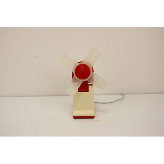 Image 1 of Ventilateur de table vintage en métal et plastique par Stroj Smalt, Tchécoslovaquie 1960