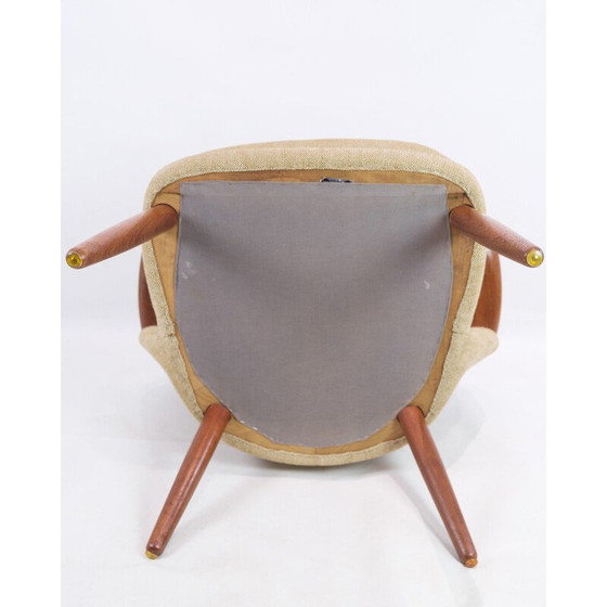 Image 1 of Paire de fauteuils vintage en teck et laine par Kurt Olsen pour Glostrup Møbelfabrik, 1960