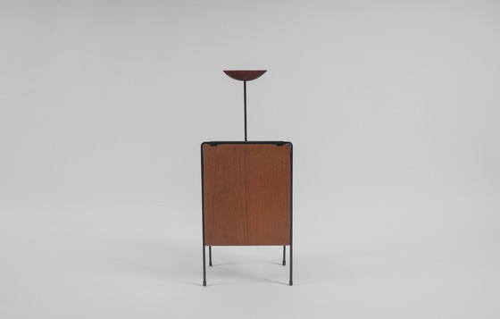 Image 1 of Porte-revues vintage en contreplaqué de teck et métal