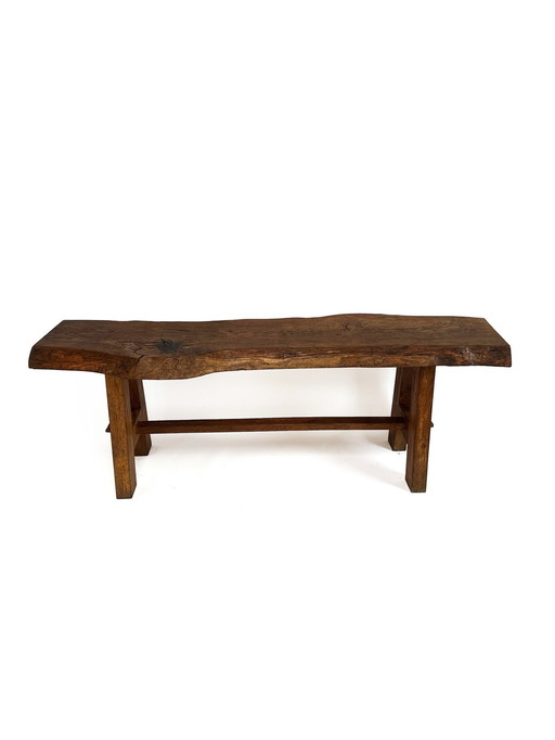 Banc ou table basse primitive brutaliste