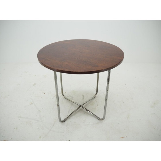 Image 1 of Table vintage Bauhaus chromée par Robert Slezak 1940s