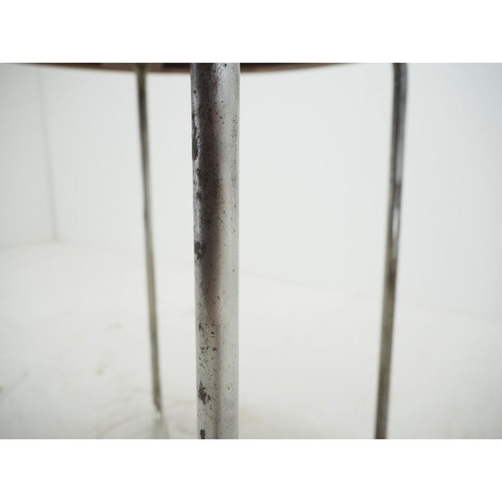 Image 1 of Table vintage Bauhaus chromée par Robert Slezak 1940s