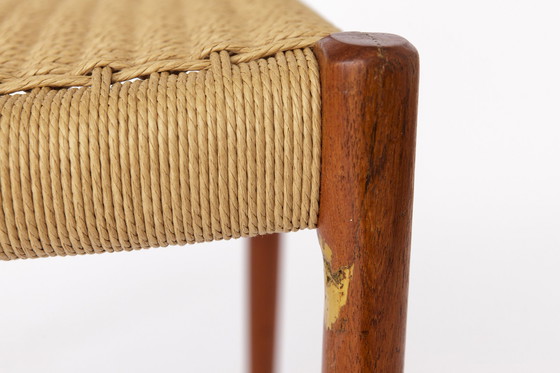 Image 1 of 1 de 2 Chaise Niels Moller - Réparée, années 1950, Modèle 77, Teck danois