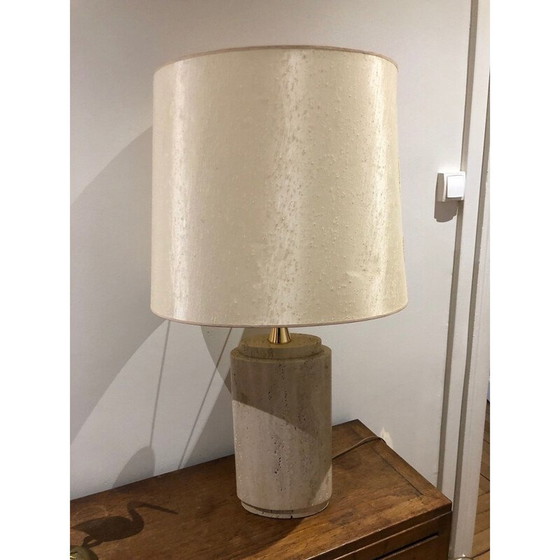 Image 1 of Lampe vintage en travertin, 1970