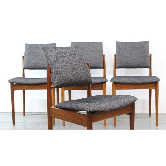 Image 1 of Ensemble de 4 chaises de salle à manger du milieu du siècle par Robert Heritage pour Archie Shine, années 1960