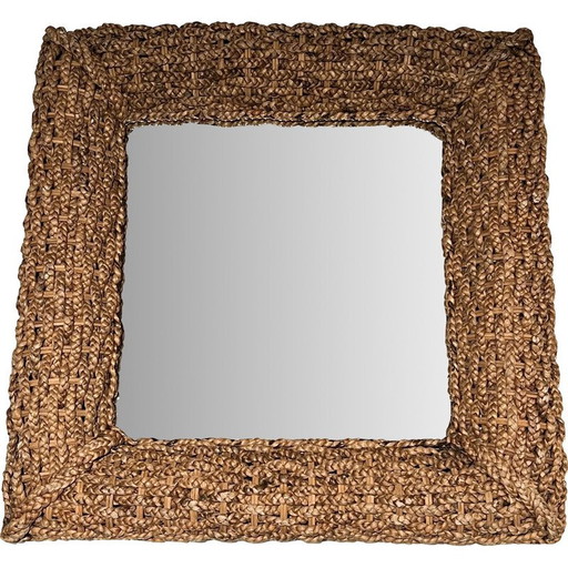 Miroir vintage en corde, 1950