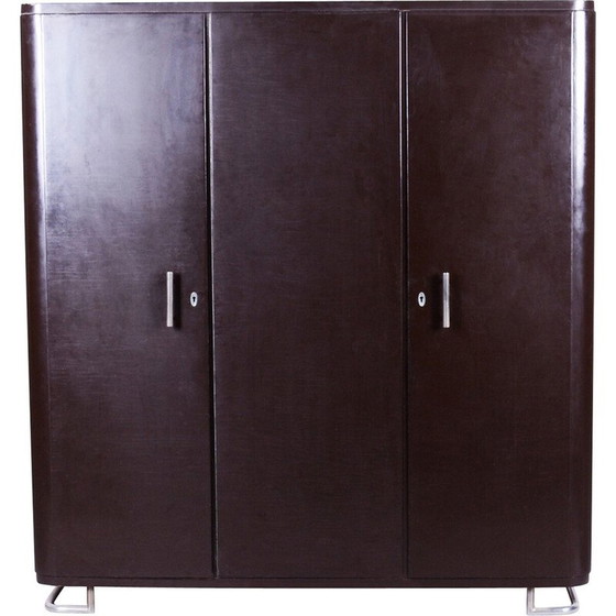Image 1 of Armoire vintage à trois portes en bois laqué de Mücke-Melder, Tchécoslovaquie 1930