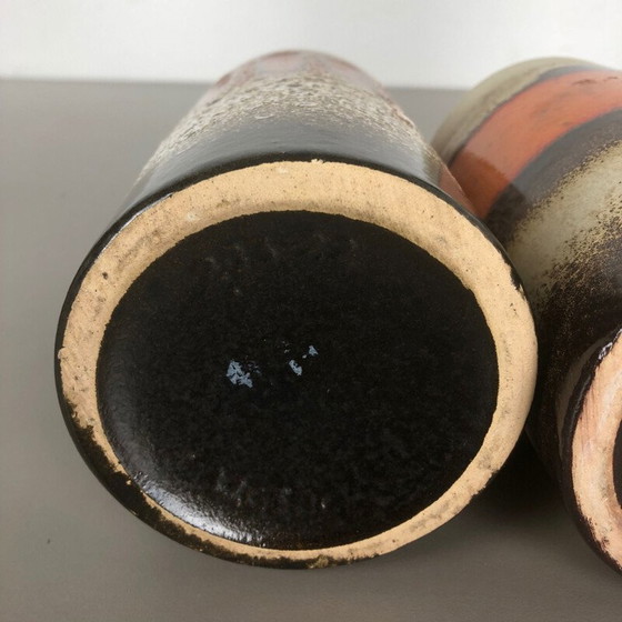 Image 1 of Ensemble de 3 vases en céramique vintage par Scheurich, Allemagne 1970