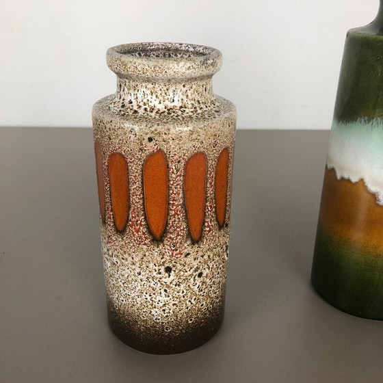 Image 1 of Ensemble de 3 vases en céramique vintage par Scheurich, Allemagne 1970