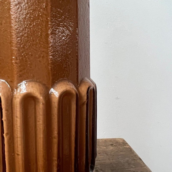 Image 1 of Paire de lampes de table en verre moulé Patron pour Luxus, Suède, années 1960