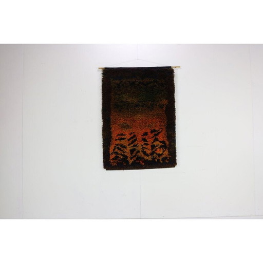 Tapis à baguette vintage par Ritva Puotila, 1960s