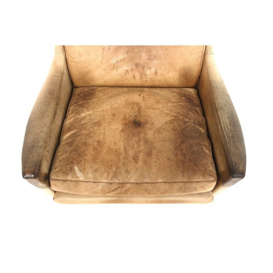 Image 1 of Fauteuil rotatif Minerva vintage en palissandre et cuir par Torbjørn Afdal, Suède 1960