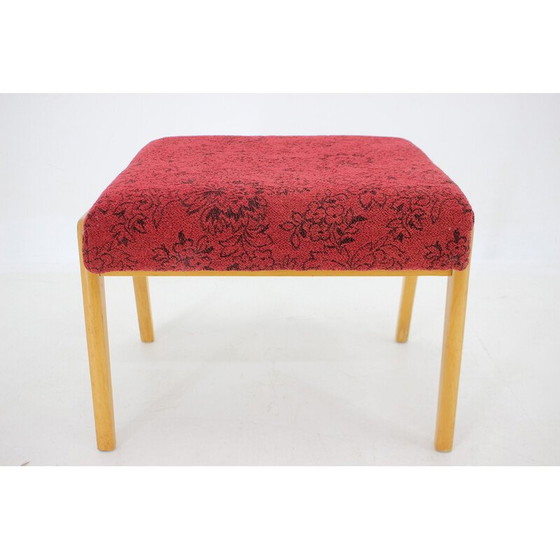 Image 1 of Tabouret vintage en bois de hêtre ,Tchécoslovaquie 1960s