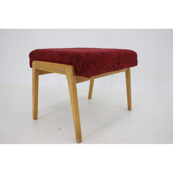 Image 1 of Tabouret vintage en bois de hêtre ,Tchécoslovaquie 1960s