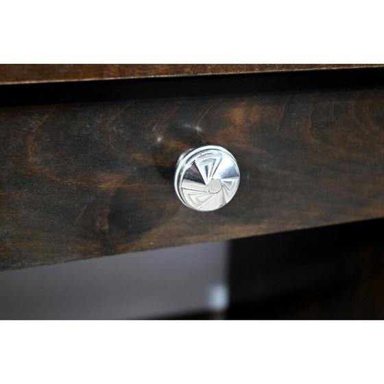 Image 1 of Ensemble bureau et fauteuil vintage en sycomore, 1980