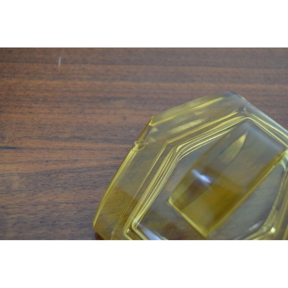 Image 1 of Boîte en verre décorative vintage, tchèque 1950