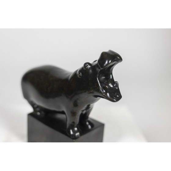 Image 1 of Sculpture vintage "Hippopotame" en bronze et fonte de François Pompon pour Valsuani, 2006