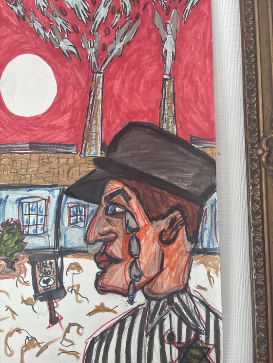 Image 1 of Peinture de Max Moszkowicz. Anges de la Shoah