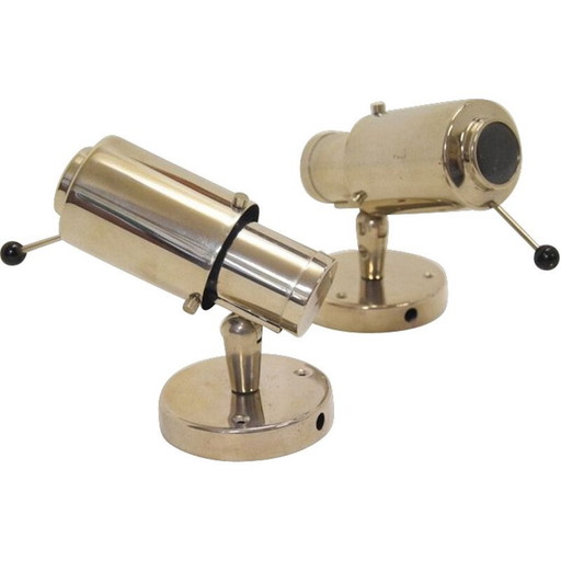 Ensemble de 2 appliques vintage Zodiac par Lita, années 1950