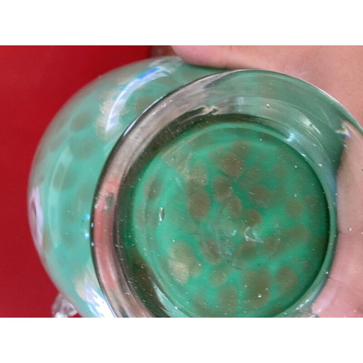 Vase vintage en verre de Murano par Brothers Toso, 1950s