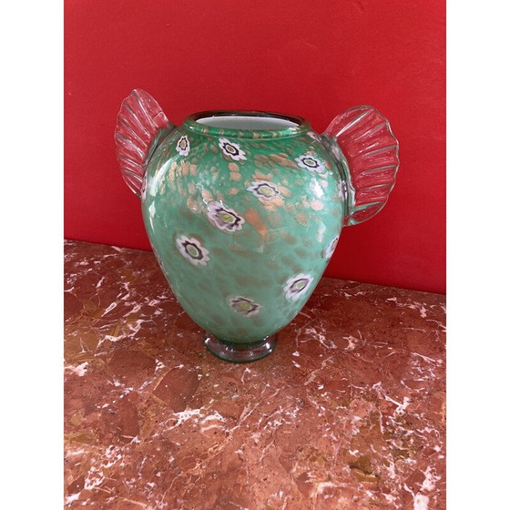 Image 1 of Vase vintage en verre de Murano par Brothers Toso, 1950s