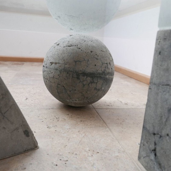 Image 1 of Table basse vintage en béton, Italie 1980