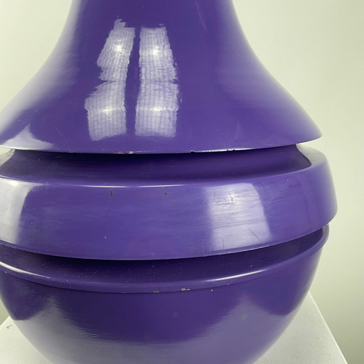 Lampadaire et plafonnier en métal violet de Hollande 1970