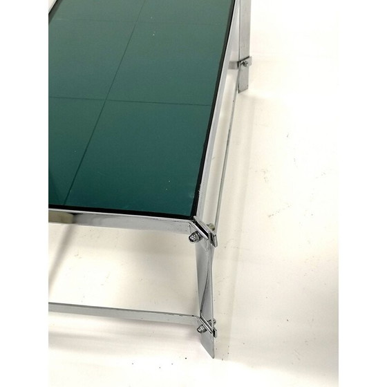 Image 1 of Table basse vintage en acier chromé faite à la main, 1960