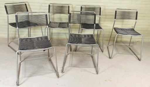 6 X chaises à spaghetti Lisa Norinder Melker