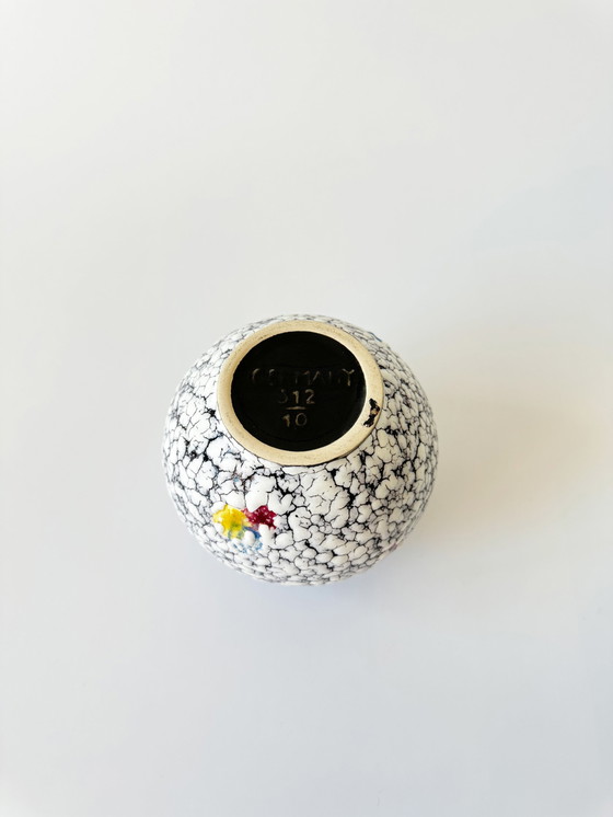 Image 1 of Jopeko Set de 2 Vases En Céramique Avec Émail Craquelé / Émail Retraité, West Germany, Wgp, Mid Century Modern, 1950