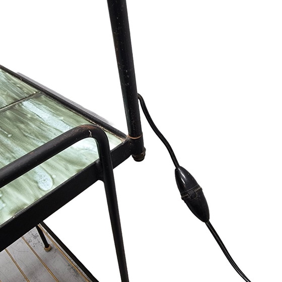 Image 1 of Lampe de lecture vintage avec table en carreaux