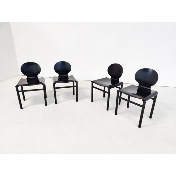 Image 1 of Ensemble de 4 chaises du milieu du siècle par Afra et Tobia Scarpa, années 1960