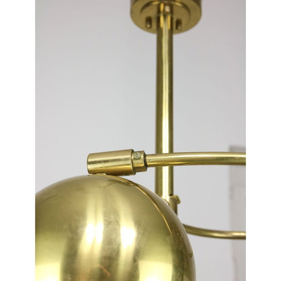 Image 1 of Lustre vintage en laiton, Italie 1960