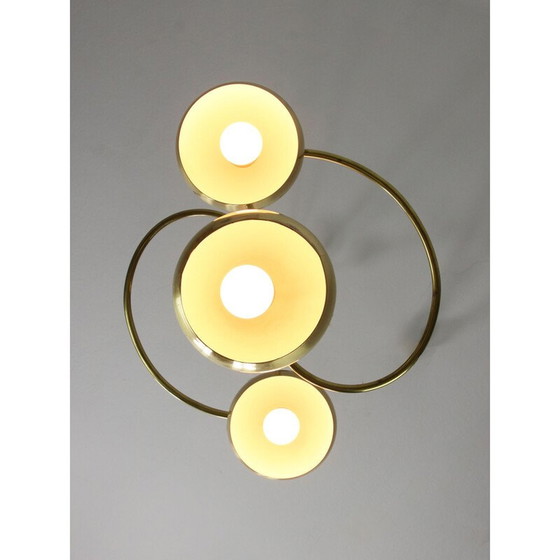 Image 1 of Lustre vintage en laiton, Italie 1960