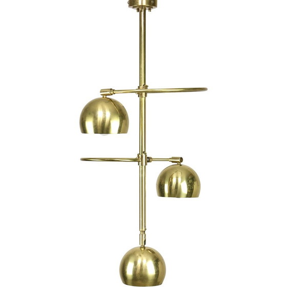 Image 1 of Lustre vintage en laiton, Italie 1960